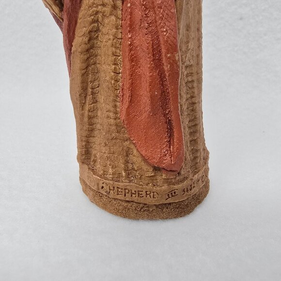 Tom Clark Shepherd III 5402 Figurine 6" Cairn Nativity Resin 1999 Brown Red USA - Picture 8 of 12